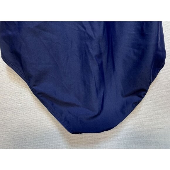 Hilor One-Shoulder One Piece Swimsuit Womens 14 Navy Tummy Control Beach Padded - Picture 10 of 10